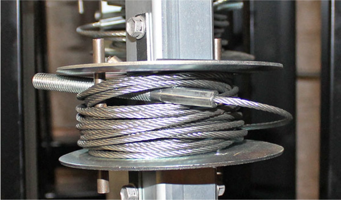 close-up of wire rolled up